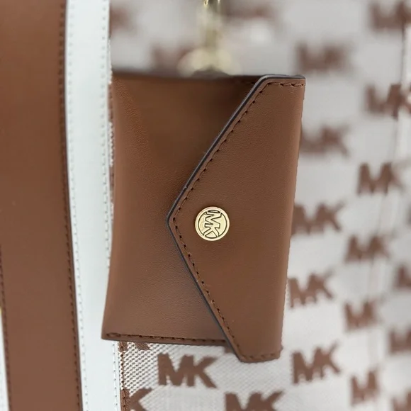 Michael Kors Vincent Large Logo Jacquard Tote Bag with Card Case NWT - Picture 9 of 15